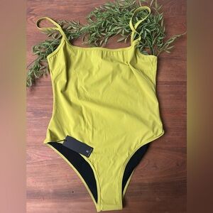 Stylish Yellow One-Piece Swimsuit